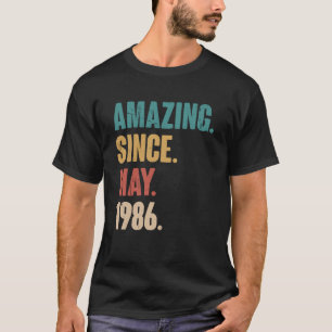 Födelsedag 37:e Dekorationens Fantastisk sedan maj T Shirt