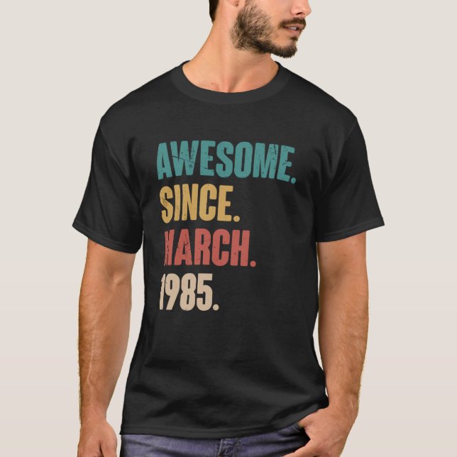 Födelsedag 38:e Dekorationen mars 38 ÅRS Ålder T Shirt (Framsida)