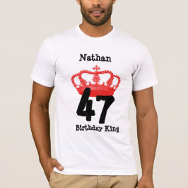 Födelsedag 47 eller NÅGOT namn för anpassningsbar Tee Shirt