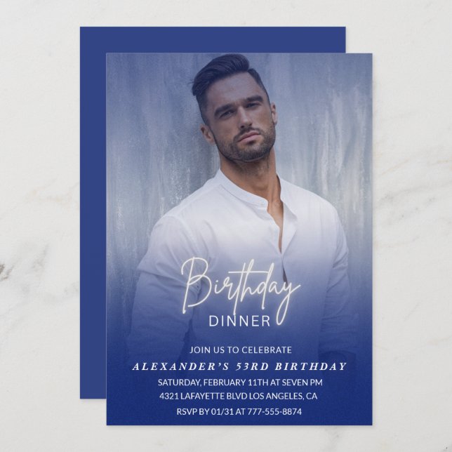 Födelsedag 53:e födelsedag - inbjudan Foto Manar (Fram/baksida)