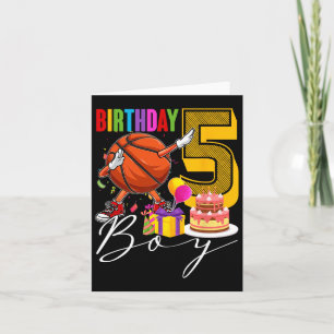 Födelsedag 5 år gammal bysketbyll Byll 5 Kort