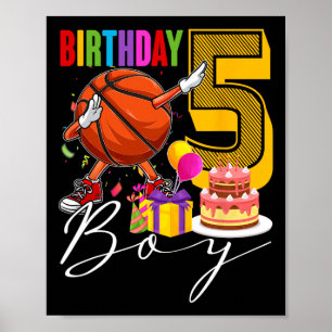 Födelsedag 5 år gammal bysketbyll Byll 5 Poster