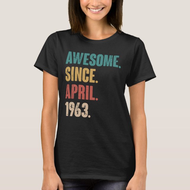 Födelsedag 60:e Dekorationen April 60 ÅRS Ålder T Shirt (Framsida)
