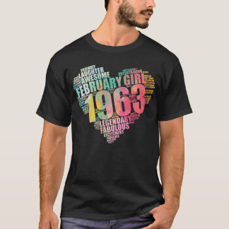 Födelsedag 60 FEBRUARI GIRL 1963 Fantastisk Fabulo T Shirt