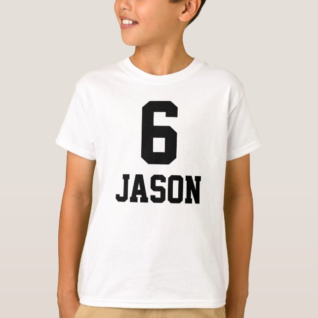 Födelsedag 6 + Namn Tröja (Framsida)