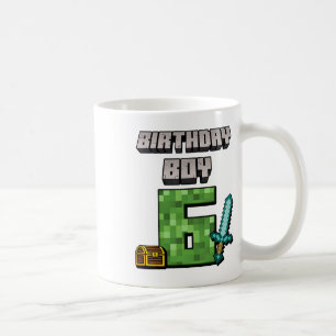 Födelsedag 6e födelsedag Jag är sex år gammal Game Kaffemugg