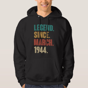 Födelsedag 79:e Dekorationen mars 79 ÅRS Vintag Hoodie