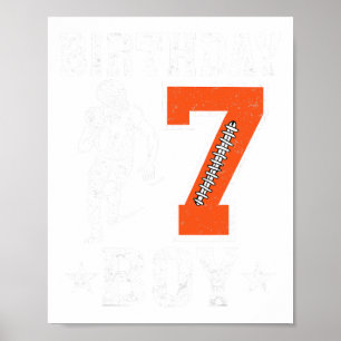 Födelsedag 7 år Gamla fotboll Älskare 7:e födelsed Poster