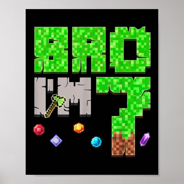Födelsedag 7:e födelsedag Im 7 år gammal gamer Pix Poster (Framsidan)