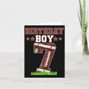 Födelsedag 7 Fotboll Älskare Boll 7 år gamla Bda Kort