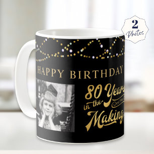 Födelsedag 80 år i den Skapar svarta Guld Kaffemugg