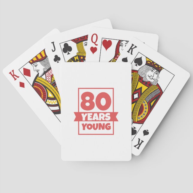 Födelsedag 80 år rolig gåvaidé för barn 80th casinokort (Baksidan)