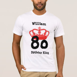 Födelsedag 80 eller NÅGOT namn för anpassningsb Tee Shirt
