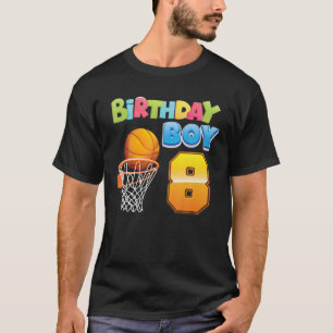 Födelsedag, 8 år, 8:e födelsedag, basket P T Shirt