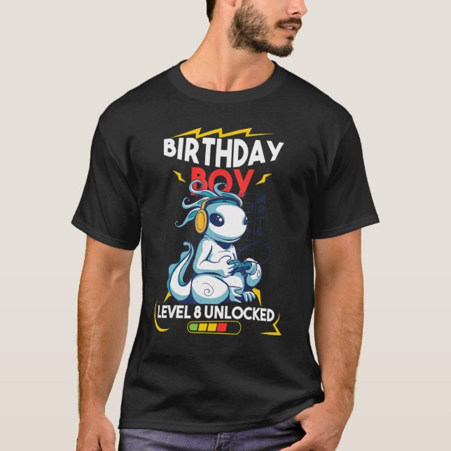 Födelsedag 8 Olåst Panda 8th Video Game T Shirt (Framsida)