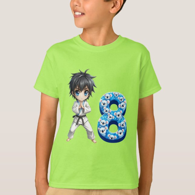 Födelsedag 8 t shirt (Framsida)