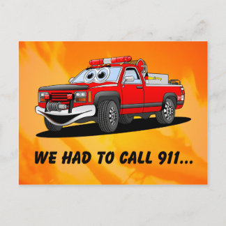 Födelsedag 911 Tecknad Vykort