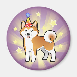 Födelsedag Akita Inu/Shiba Inu Magnet