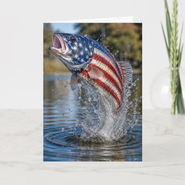 Födelsedag Amerikansk flaggfisk Kort (Framsida)