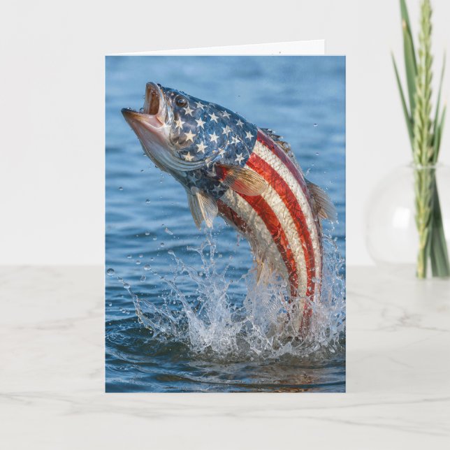 Födelsedag Amerikansk flaggfisk Kort (Framsida)