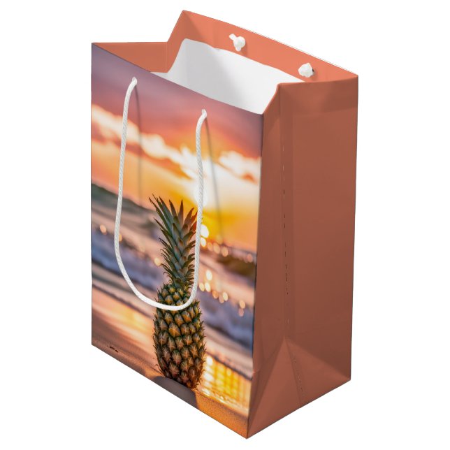 Födelsedag Ananas vid Sunset Beach (Framsidan Vinklad)