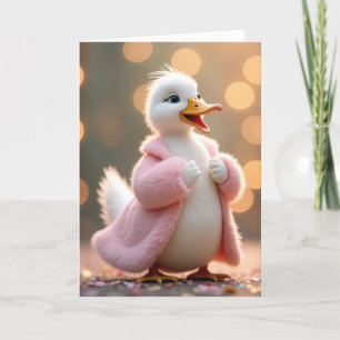 Födelsedag Anka vid Jackande av Rosa Päls Kort