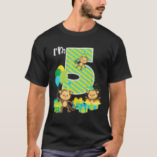 Födelsedag, apa 5:e Födelsedagsfesten, 5:e året T Shirt