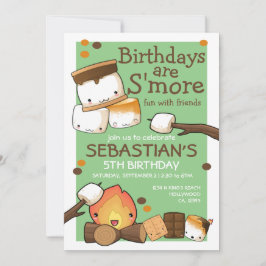 Födelsedag är mer roligt med vänner marshmallow inbjudningar