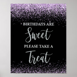 Födelsedag är söta Ta ett Treat Party-tecken Poster