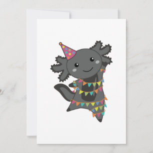 Födelsedag Axolotl Garland Vuxen Trasa Ansikte Mas Inbjudningar