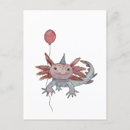 födelsedag axolotl vykort