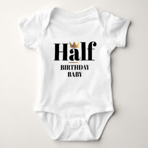 Födelsedag Baby Guld Krona, halv födelsedag Baby B T Shirt