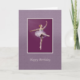 Födelsedag, Ballerina i Lila och vitt Kort