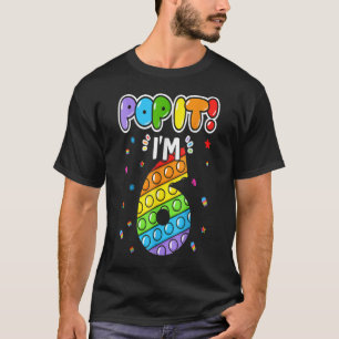 Födelsedag Bards Pop Jag är 6 6e Birthday Fidget T Shirt