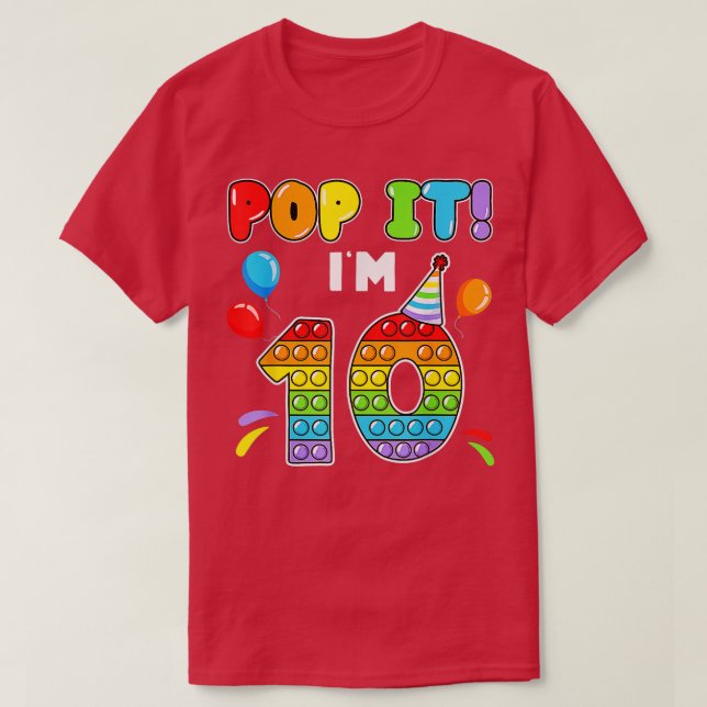 Födelsedag Barn Pop Det är 10 år gammalt 10:e föde T Shirt (Design framsida)