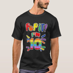 Födelsedag Barn Pop Jag är tio år gammal 10:e föde T Shirt