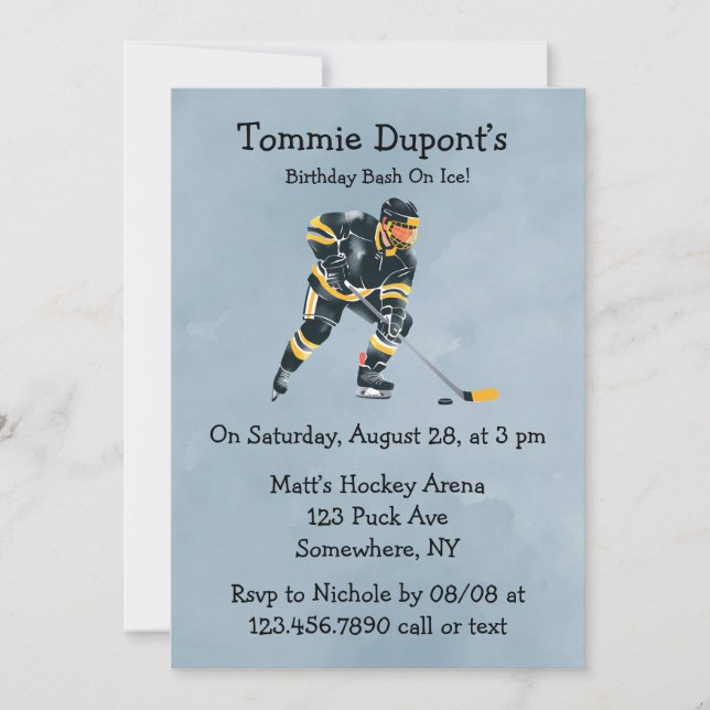 Födelsedag Bash on Ice Inbjudningar (Framsida)