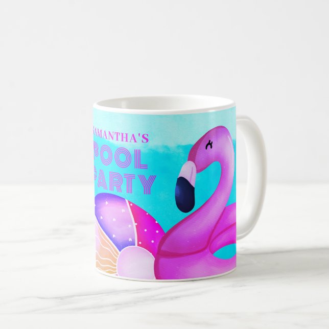 Födelsedag Bassäng Party Namn Kaffemugg (Framsida höger)
