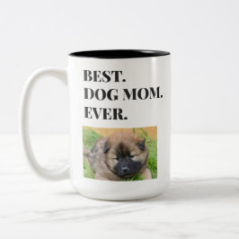 Födelsedag bästa Hund Mamma någonsin Pet Photo Två-Tonad Mugg