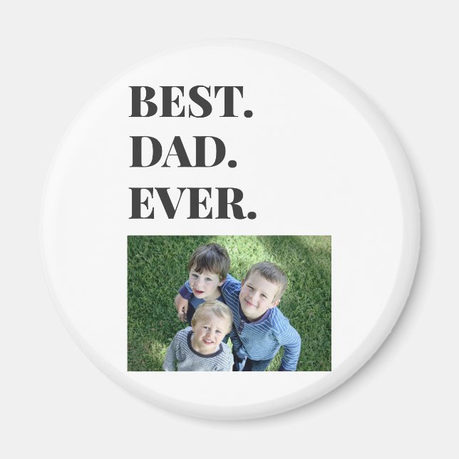 Födelsedag Bästa Pappa någonsin barnfoto Magnet (Framsidan)