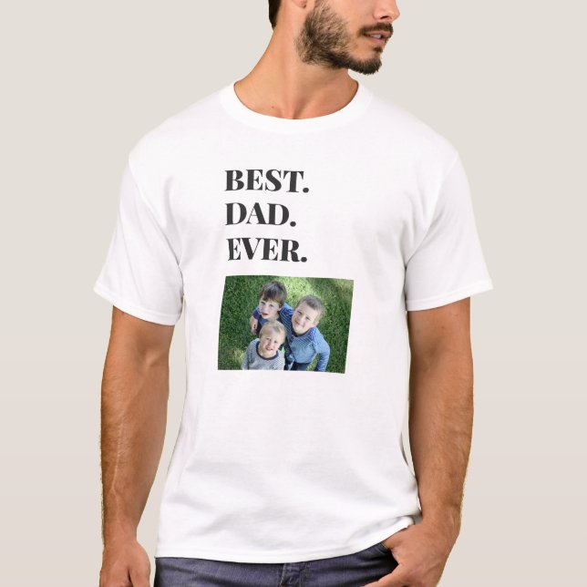 Födelsedag Bästa Pappa någonsin - barnfoto Modern T Shirt (Framsida)