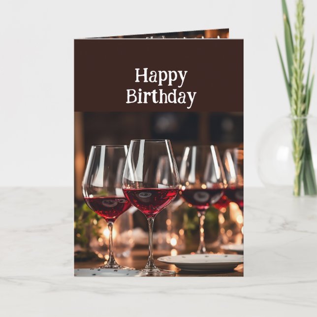 Födelsedag Bättre med Vin Roligt Kort (Framsida)