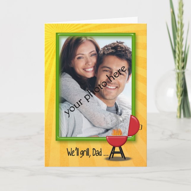 Födelsedag BBQ för Pappa Kort (Framsida)