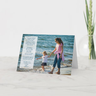 Födelsedag Beach Walk for Granddotter Kort