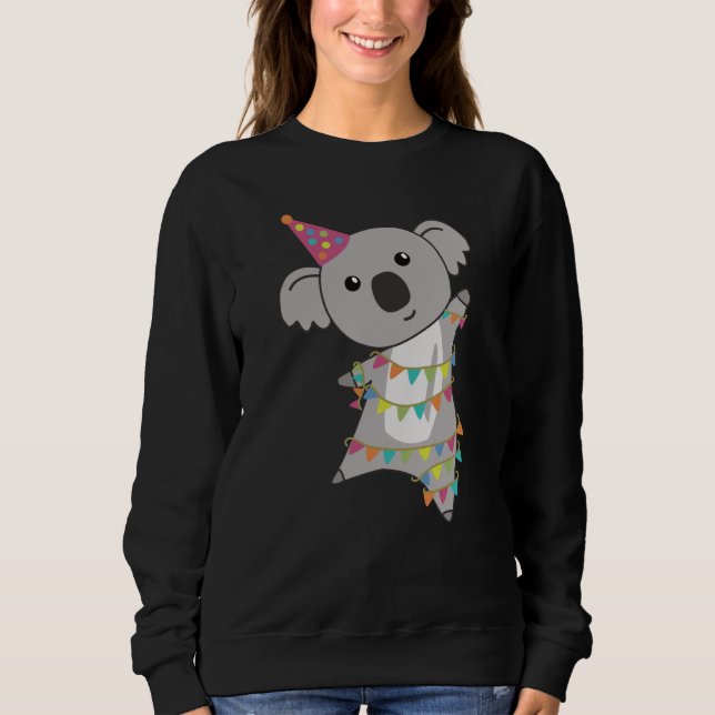 Födelsedag Bear Koala Bear Bear Garland Sweatshirt T Shirt (Framsida)