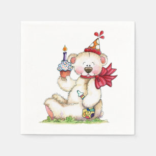 Födelsedag Bear Pappersservett