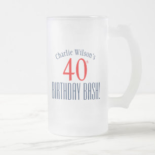 Födelsedag Beer Mugg - 40:e födelsedag Bash!