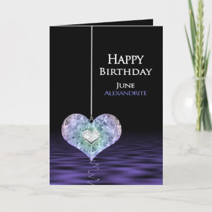 Födelsedag - Birthstone - JUNE-Alexandrite Kort