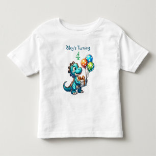 Födelsedag Boy Dinosaur Namn och ålder T Shirt