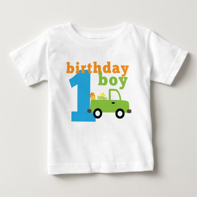 Födelsedag Boy Lastbil 1 T-shirt (Framsida)